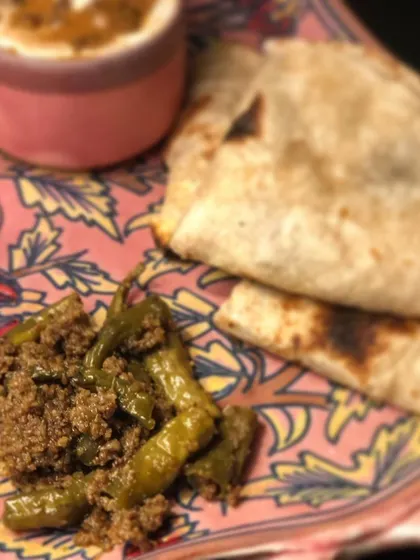 A detailed shot of the Hari Mirchi ka Achaar. I use the freshest seasonal green chilies, so the spice level can vary slightly with each small batch I make.