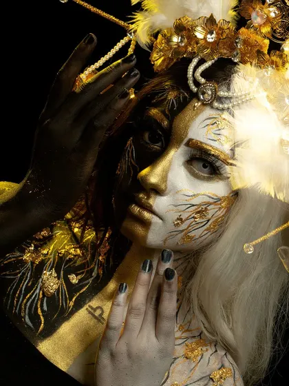 We love to get creative. This fantasy portrait, inspired by the Libra zodiac sign, shows the level of artistic detail and imagination we can bring to a conceptual shoot.