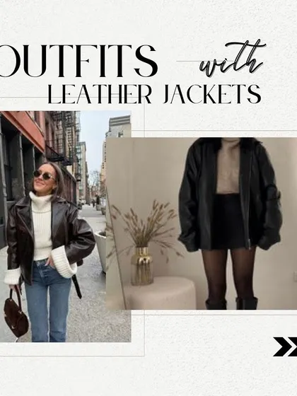 A leather jacket is a timeless fall and winter essential. Here are some ways to style it, whether you're going for an edgy look with a mini skirt or a casual vibe with a turtleneck and jeans.