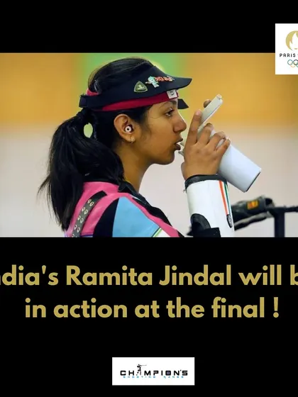 India's Ramita Jindal in action at the final. Her performance on the world stage is an inspiration to all our young rifle shooters.