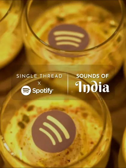 Another shot of the branded desserts from the Spotify 'Sounds of India' event.