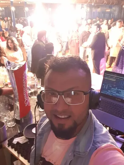 A selfie from a packed event at The Atrangii House Skylounge. The energy from a full house is what fuels my performance.