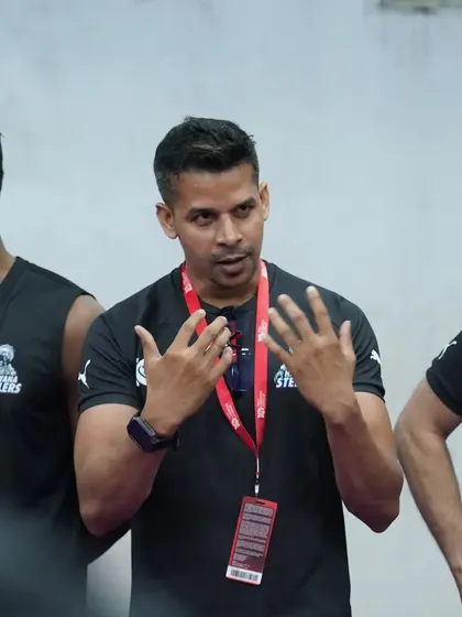 Let's get battle ready. Addressing the team before a training session, setting the tone for the work to come.