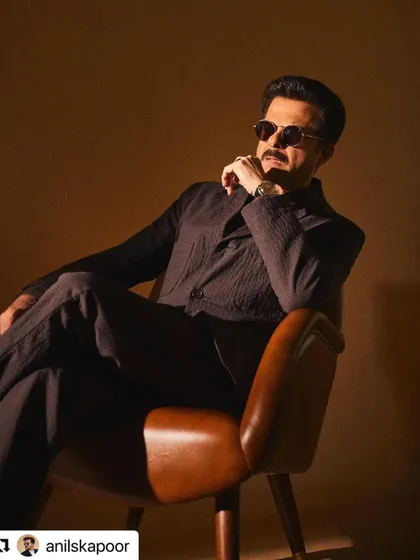 Another dapper and daring look for Anil Kapoor, with his hair styled perfectly.