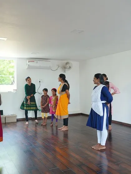 Another view from our Adavu meet in Chennai. The studio fosters a sense of community, allowing dancers to come together, learn, and share their passion.