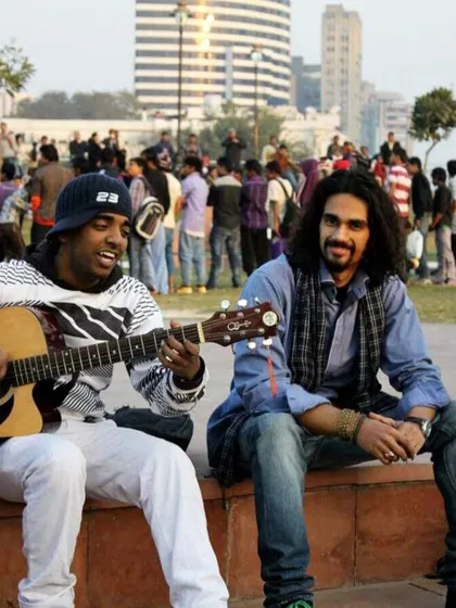 An old photo from my jamming days in 2011 with my friend Kartik. This picture captures the pure joy and passion for music that started me on this journey and still drives me today.