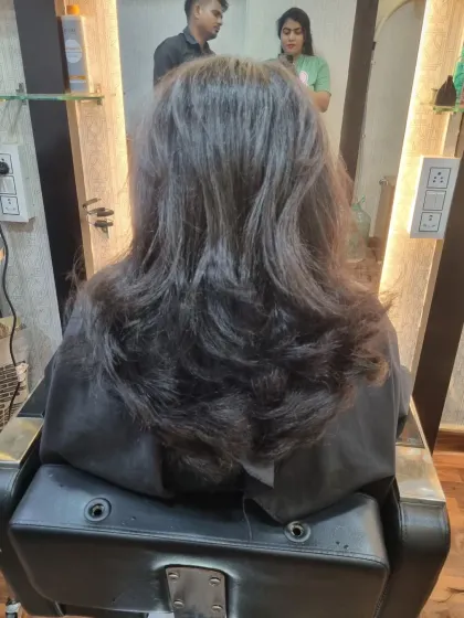 A gallery of finished haircuts, showing the beautiful layers and shape from the back. You can see the volume and texture each cut creates.