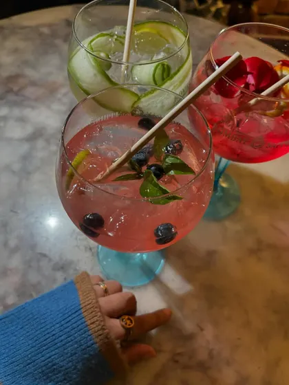 Colorful cocktails with friends. Cheers to good times.