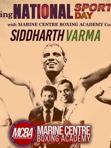 A poster celebrating my career on National Sports Day. It is my honor to now contribute back to the sport by coaching the next generation of champions from Navi Mumbai.