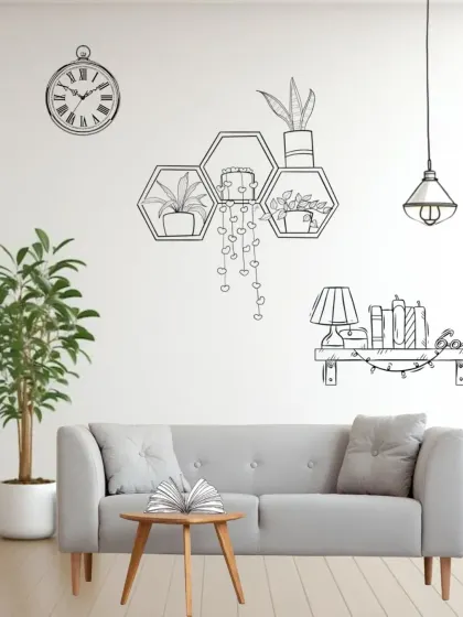 The final look, with all elements in place. This demonstrates how layering decor step-by-step can transform a blank wall into a beautiful feature.