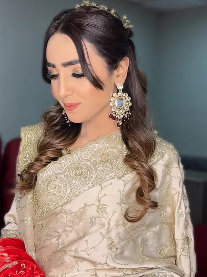 A downward glance showing off the beautiful, soft eyeshadow blend. This look is a perfect example of how subtle makeup can make a huge impact.