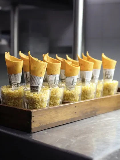 Our cornetts, lined up and ready for service. Each one is a testament to the attention to detail that goes into every element of your dining experience, from the first bite to the last.