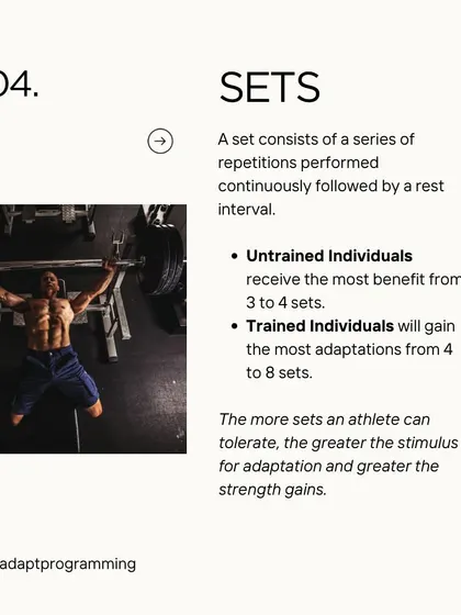 The number of sets you perform is a key variable for stimulating adaptation and strength gains.