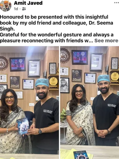 I had the pleasure of presenting my book, "Hormonal Harmony," to my friend Dr. Amit Javed, a renowned GI and Onco Surgeon. The book is a guide to understanding the hormonal journey for both men and women. It's my hope that it helps many people manage their symptoms and find balance.
