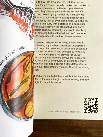 In 'Memories on a Plate', we explored adding QR codes to link to audio memories, adding another sensory layer to the food stories.