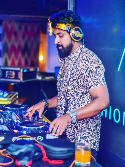 Behind the decks at the stunning XU at Leela Palace, one of my favorite venues to play at.