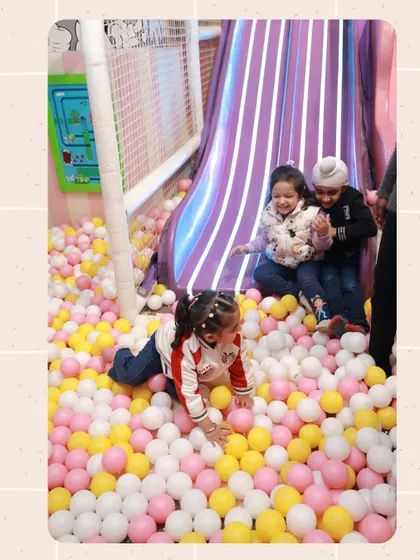 Another happy scene from our ball pit, where new friends are made and laughter is always echoing.