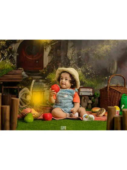 Another view of the enchanting picnic scene, perfect for a storybook-themed shoot.