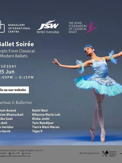 The official poster for "A Ballet Soirée," an event we produced in collaboration with the Bangalore International Centre. We can handle all aspects of event production, including marketing and promotion.
