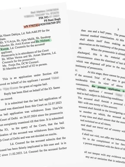 I have zero tolerance for false accusations. This court order shows a bail granted in a fake Section 376 IPC case, clearing an innocent man's name.