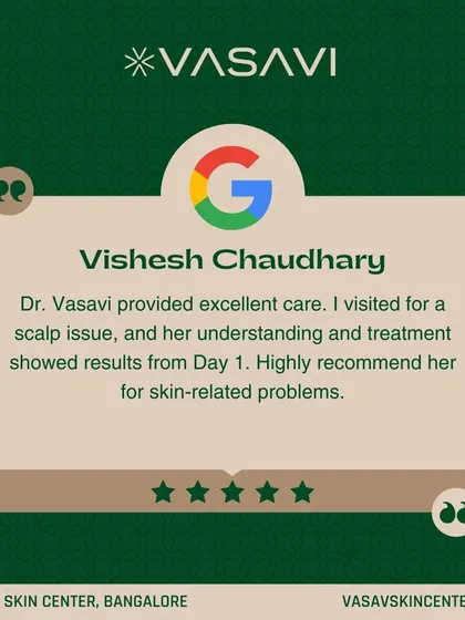 This patient came to me for a scalp issue and saw results from the very first day. Rapid improvement is a sign that the diagnosis and treatment plan are correctly aligned, and I am glad to have provided that excellent care.