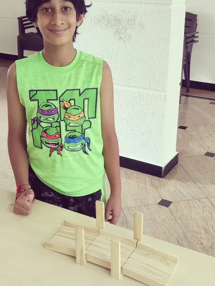 The focus in the room is always so real and inspiring. Each child gets their own set of planks and a space to bring their ideas to life, learning about balance and dedication through hands-on building.