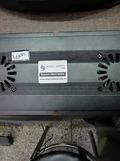 The top view of our 10-antenna signal jammer, showing the dual cooling fans that allow it to run for extended periods. This is a robust device for professional use.