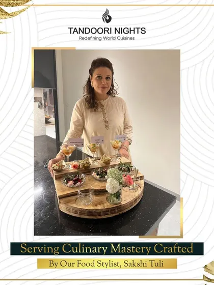 Serving culinary mastery crafted by our food stylist, Sakshi Tuli. Her artistic vision and attention to detail are evident in every platter she designs, turning food into art.