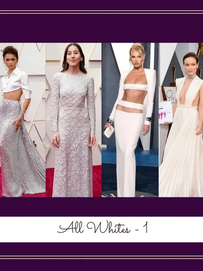All-white looks were also a standout trend. A crisp white outfit, whether it's a gown or a tailored suit, looks incredibly chic and modern.
