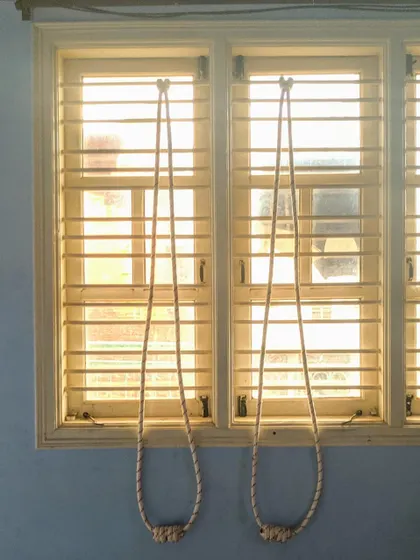 The simple tools of our therapeutic practice. These ropes, securely fastened, are the key to unlocking a whole new level of release and alignment in the body.