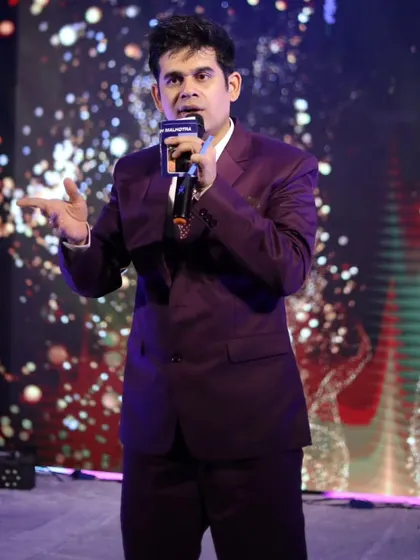 Holding the mic on a big stage, with the lights on me, is my comfort zone. I ensure your event's key moments are delivered with professionalism and a commanding presence, keeping the audience engaged from start to finish. This was for a large corporate gathering in Mumbai.