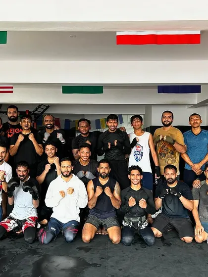 The team after a psyched sparring session. The energy and intensity are always high.