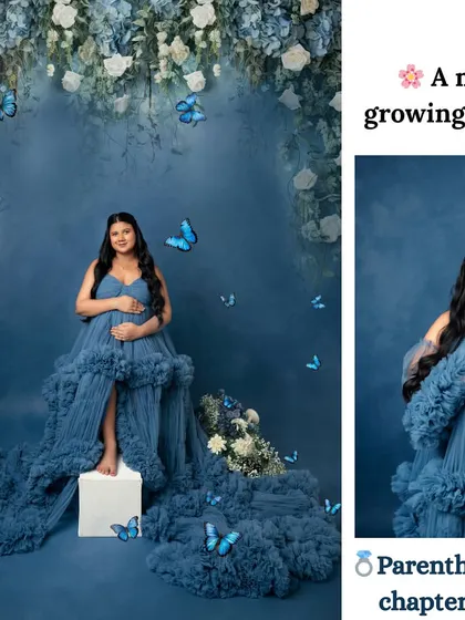 A collage showing different elements of the butterfly shoot, highlighting the magic and wonder of this creative concept.