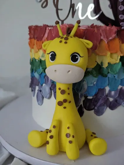 Another look at the cute giraffe, showing the detail in its sweet expression.