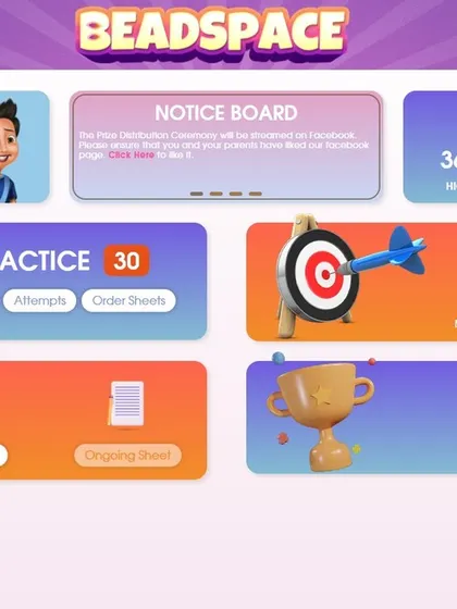 Welcome to BEADSPACE, our online competition and practice platform. This digital tool allows students to sharpen their skills through practice sheets, take mock tests, and even compete in national championships from home, offering ultimate flexibility.