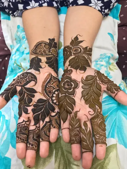 A fun design with two different styles: one bold and graphic, the other with delicate shading.