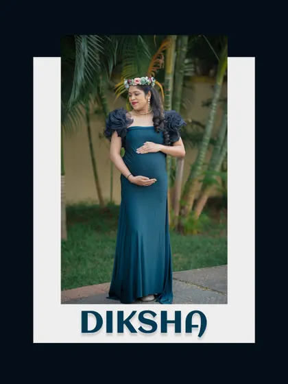 A simple, elegant portrait focusing on the mom-to-be. The dark background and central framing make this a powerful and timeless image.