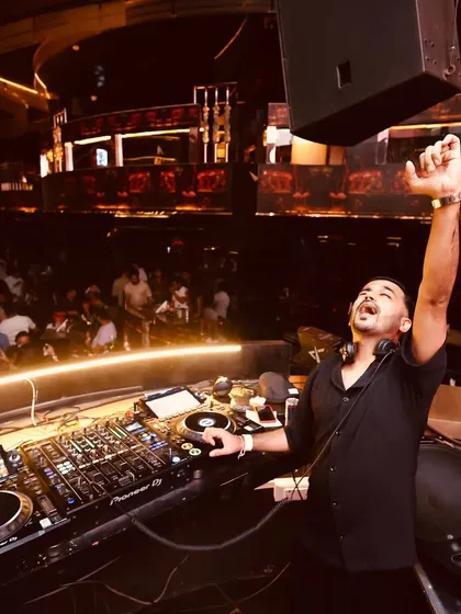 Reaching out to the sky as the music hits its peak at Shiloh Mumbai.