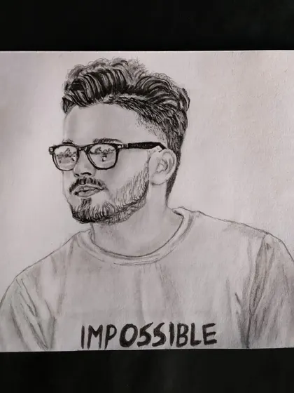 A portrait sketch for a follower, capturing a thoughtful expression. I work to make every drawing a true representation of the person.