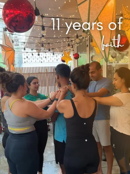 Eleven years of faith and community. A candid moment of connection and support between students at our anniversary celebration.
