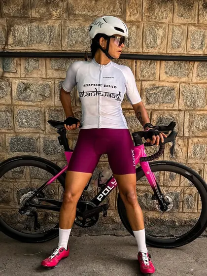 Posing with my new Polygon bike, Phlox. The combination of a great bike and a strong mindset is unbeatable.