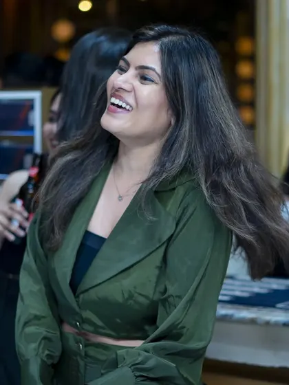 A candid shot of a guest laughing and enjoying the show. My nights are filled with as much laughter as they are with music.