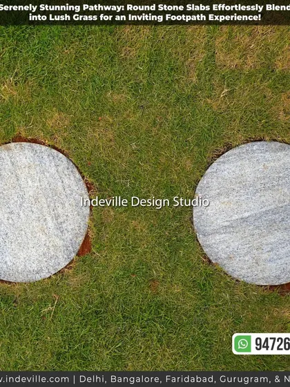 A duplicate image of the round stone stepping stones.