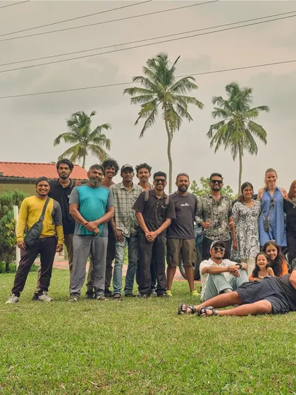 A group photo with the amazing cast and crew of the Skoda Kushaq photoshoot. It was a hectic but incredibly fun adventure.