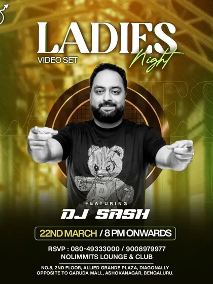 Another version of the Ladies' Night poster, ensuring the message of a great mid-week party is clear.