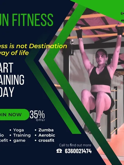 Fitness is a way of life, not a destination. This graphic showcases a member performing a hanging leg raise on the monkey bars in our CrossFit area, highlighting the range of training options available.