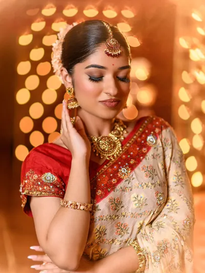More examples from my portfolio of glamorous ethnic and festive makeup, showcasing a variety of styles, color palettes, and complete looks for different celebrations.