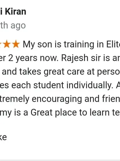 This review from a parent of a long-term student highlights our personal care, individual coaching attention, and the encouraging and friendly nature of our entire coaching team.