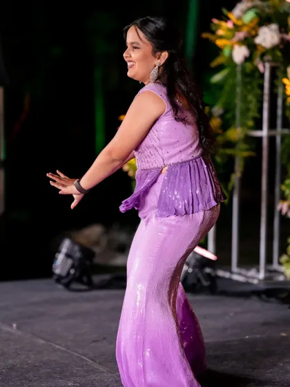 This young lady is full of expression during her solo performance. It's all about having fun and feeling the music.