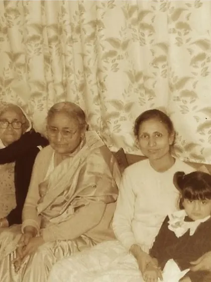 Four generations, one recipe. This photo captures my family's history, tied together by a moong dal kachori recipe that traveled with us through Partition. Food is history, and each recipe holds stories of resilience, love, and survival.